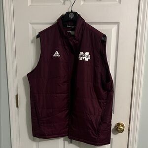 Adidas Mississippi State Maroon Men's Puffer Vest